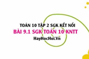 Bài 9.1 SGK Toán 10 tập 2 Kết nối tri thức